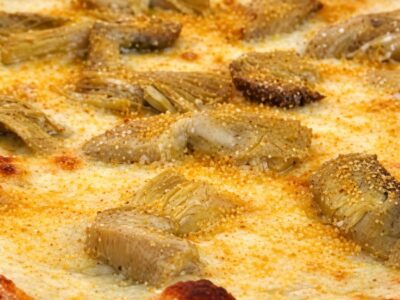 Pizza Bis carciofi freschi e bottarga